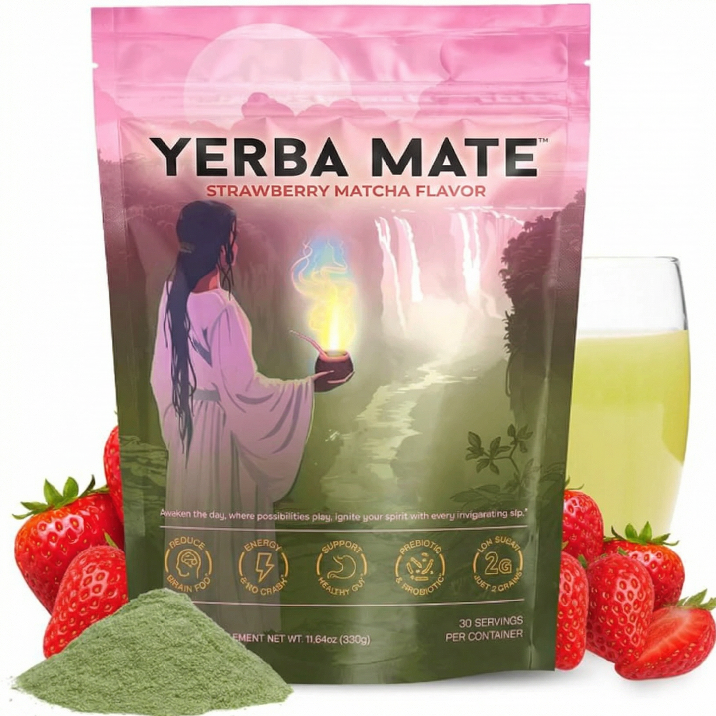 Ministea Yerba Mate Powder - Peach Mango